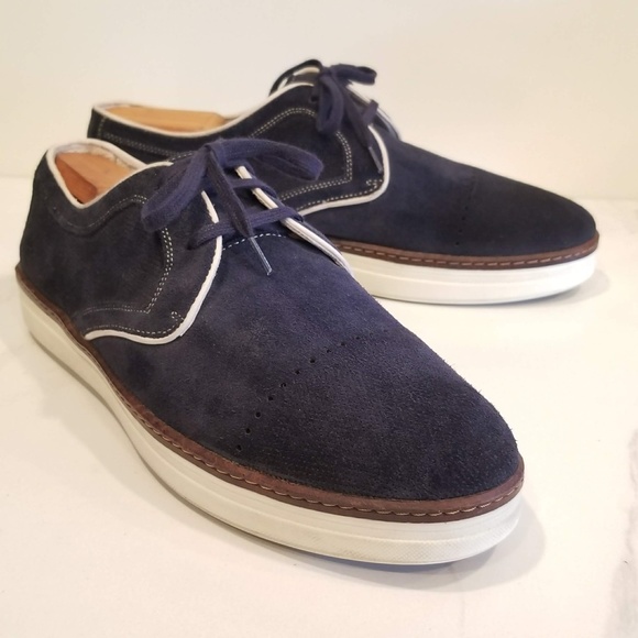 JOHNSTON & MURPHY Blue Suede Oxfords Leather Sneakers Men\'s Casual Shoes main image 11
